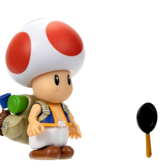 Super Mario Movie 5 inch Toad Action Figure with Frying Pan Accessory - Picture 8 of 9